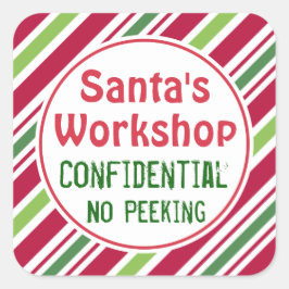 Adesivos de Natal da Oficina Confidencial do Papai