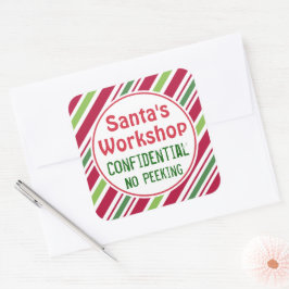 Adesivos de Natal da Oficina Confidencial do Papai