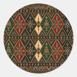 Adesivos de Natal de Arte Geométrica Festiva