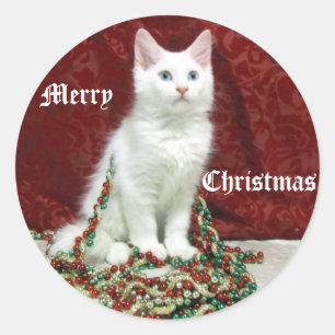 Adesivos de Natal de Bianca - Gato / Gatito