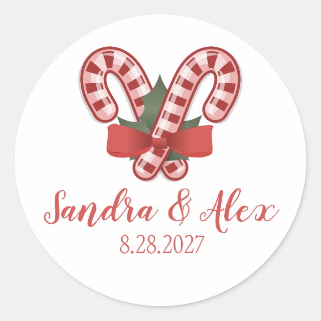 Adesivos de Natal de Noiva com Cana-de-Açúcar (Frente)