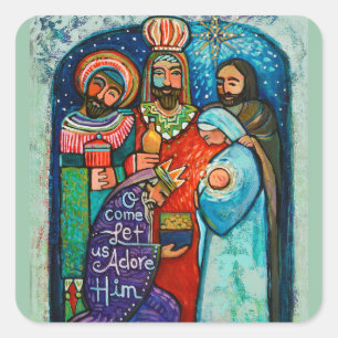 Adesivos de Natal de Três Reis