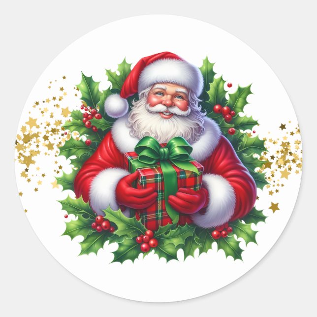 Adesivos de Natal do Papai Noel (Frente)