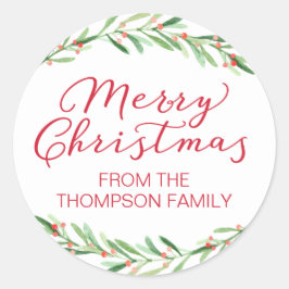 Adesivos de Natal Galho Verde e Vermelho