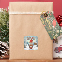 Adesivos de Natal Norueguês Nisse God Jul