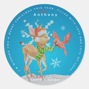 Adesivos de Natal Personalizados para Crianças