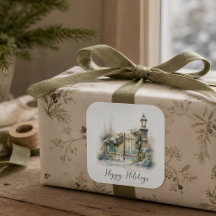 Adesivos de Natal Personalizados para um Inverno M
