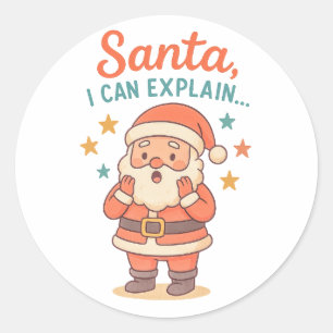 Adesivos de Natal Posso Explicar Papai Noel   Engr