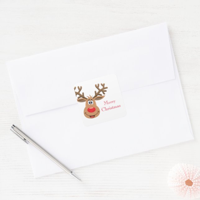 Adesivos de Natal Rudolph (Envelope)