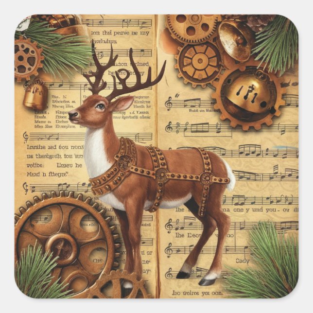Adesivos de Natal Steampunk (Frente)