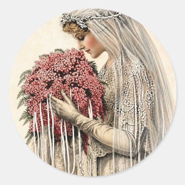 Adesivos de Noiva Vintage (Frente)