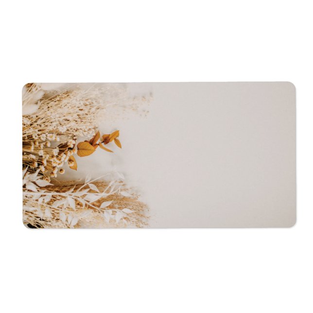 Adesivos de nome em branco para casamento floral b (Frente)