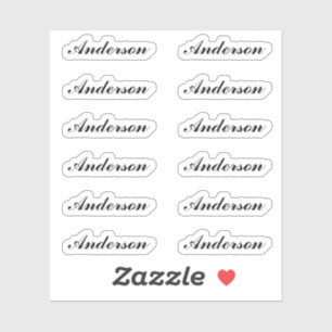 Adesivos de Nome em Roteiro Personalizado Uma Dúzi