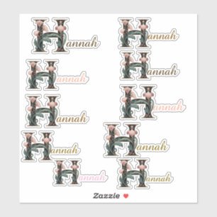 Adesivos de Nome Letra H Vinil Art Nuevo