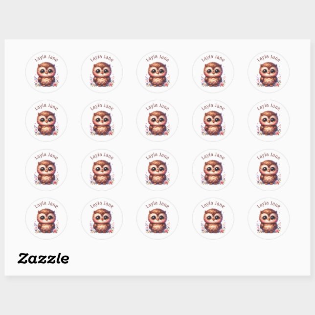 Adesivos de Nome Personalizado (Folha)