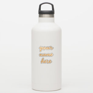 Adesivos de nome personalizado laranja simples e m