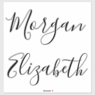 Adesivos de Nome Personalizado Script