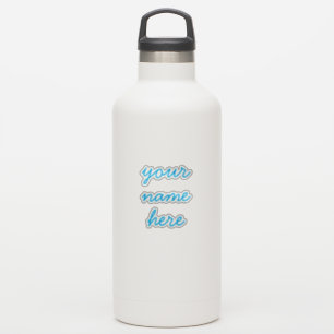 Adesivos de Nome Personalizado Simples Azul Script