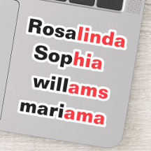 Adesivos de Nome Transparentes à Prova d'Água da T