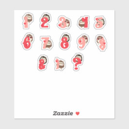 Adesivos de Número de Abraços de Ouriço | Letra de