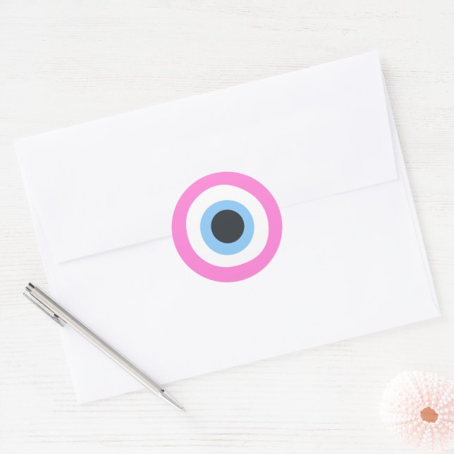 adesivos de olho mau rosa (Envelope)