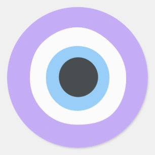 adesivos de olho mau roxo 🧿 redondos