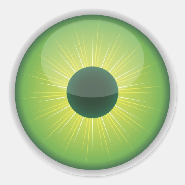 Adesivos de Olhos do Dia das Bruxas Verdes (Frente)