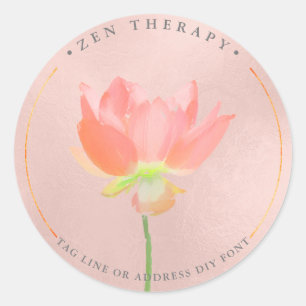 Adesivos de Ombre de Lotus Coral pintados