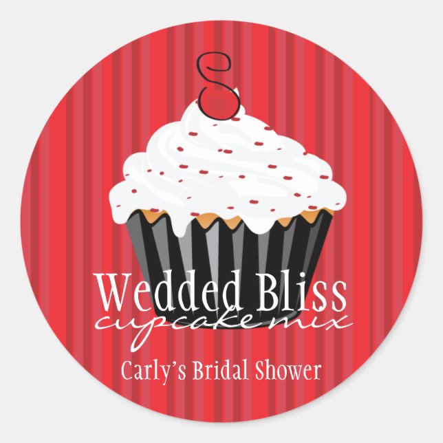 Adesivos de padaria preto e vermelho personalizado (Frente)