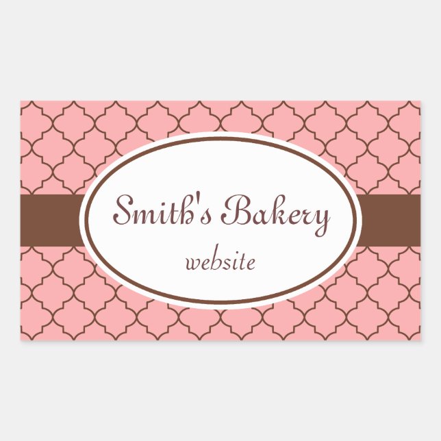 Adesivos de padrões cor-de-rosa personalizados (Frente)