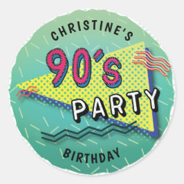 Adesivos de padrões do tema PARTY dos anos 90
