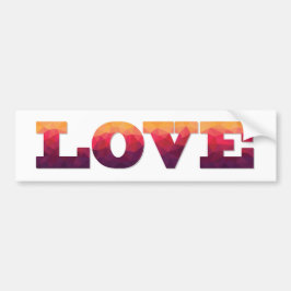 Adesivos de palavra amor em design geométrico mode