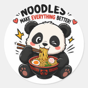 ADESIVOS DE PANDA MACARRÃO TORNA TUDO MELHOR