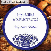 Adesivos de Panificação Personalizados Flores Vint