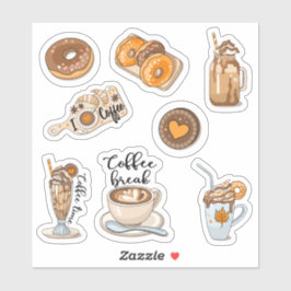 Adesivos de papelaria para scrapbook de café de ou