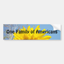 Adesivos de para-choque One Family of Americans