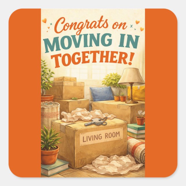 Adesivos de Parabéns por Nova Casa/Mudança (Frente)