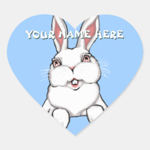 Adesivos de Páscoa personalizados de coelho de pás