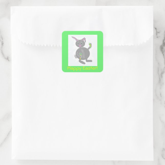 Adesivos de Páscoa Square Bunny (Bolsa)