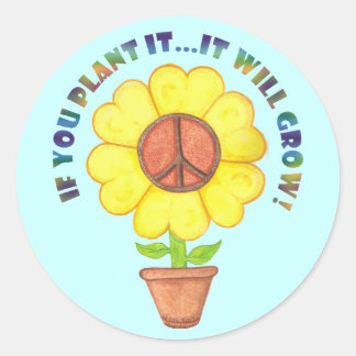 Adesivos de paz da planta