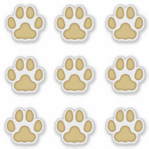 Adesivos de Pegadas de Pata de Gato Médias Bege Tr