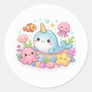 Adesivos de Peixes Kawaii