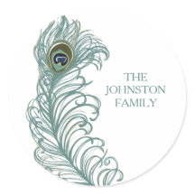 Adesivos de penas de peacock personalizados