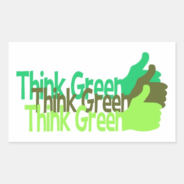 adesivos de pense verde, personalizáveis (Frente)