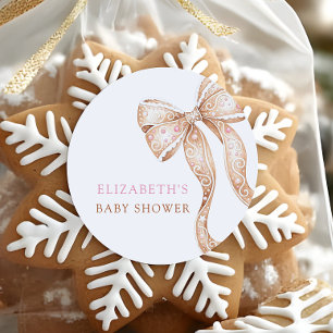 Adesivos de Pequeno Biscoito para Chá de Bebê
