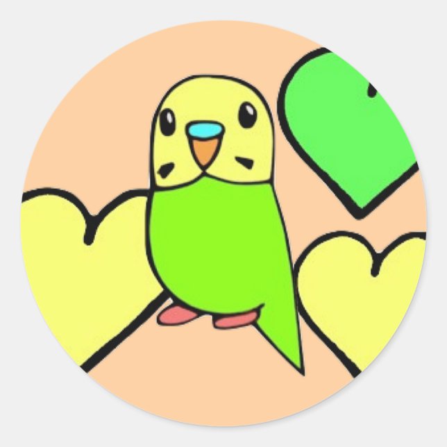 Adesivos de Periquito Verde (Frente)
