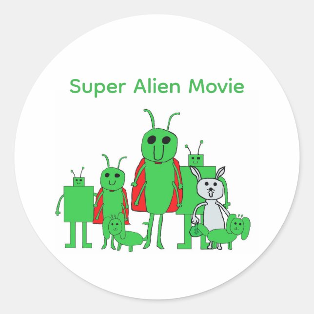 Adesivos de Personagens do Filme Super Alien Compl (Frente)