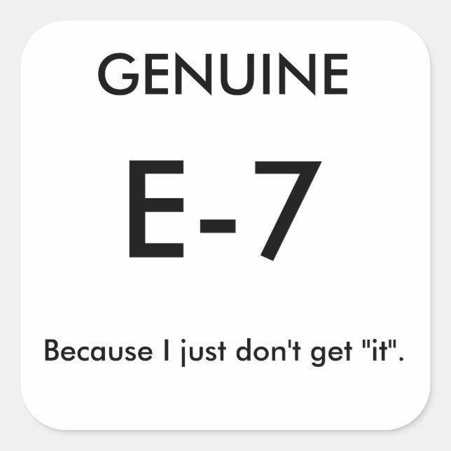 Adesivos de Piada E-7 genuínos (Frente)