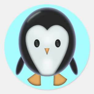 Adesivos de Pinguim Fofo