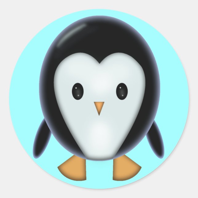 Adesivos de Pinguim Fofo (Frente)